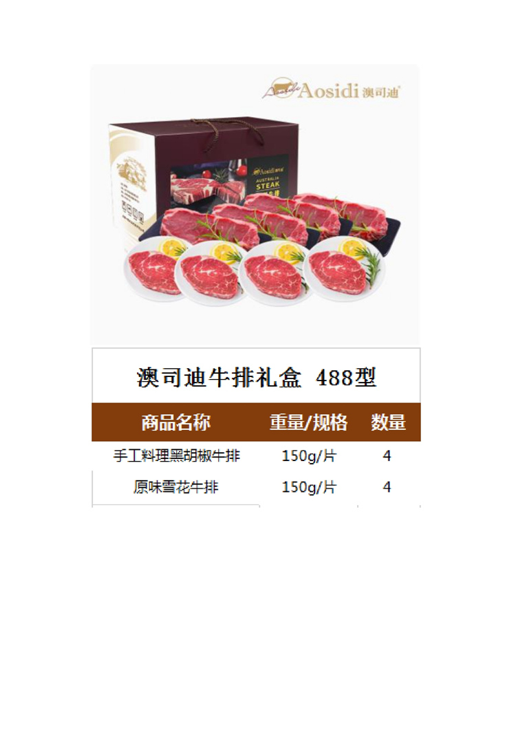 2022 澳司迪牛排禮盒 298 型